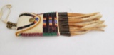 SIOUX SMALL QUILLED DOE SKIN BAG