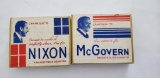 NIXON & MCGOVERN CAMPAIGN '72 BOX OF CIGERETTES,TWO FULL BOXES