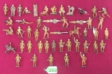 LARGE LOT (47) OF CAST IRON TOY SOLDIERS: