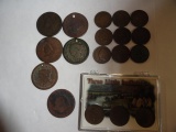 LOT OF LARGE CENTS & INDIAN HEAD CENTS,