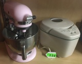 PINK KITCHEN AID MIXER & WESTBEND BREAD MACHINE