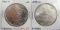 (2) MORGAN SILVER DOLLARS, 1898-O BU, 1901-O BU