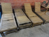 (4) WESTMINISTER BRAND TEAK PATIO LOUNGE CHAIRS