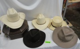 GROUP OF WESTERN HATS AND CARRIER