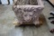 CONCRETE LION PLANTER WITH TREE AND POTTED FERN