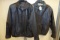 2 MEN'S BROWN LEATHER JACKETS: