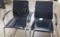 PAIR OF CHROME AND BLACK LEATHER CHAIRS