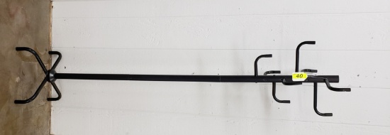 BLACK METAL HAT RACK