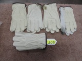 (5) PAIR NEW LEATHER GLOVES