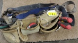 HUSKY TOOL BELT WITH ASSORTED TOOLS