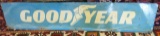 VINTAGE DOUBLE SIDED GOODYEAR PORCELAIN SIGN- 68 X 12