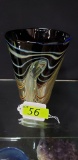 BLOWN GLASS VASE, UNSIGNED