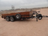 2019 LAMAR 20' PIPE TOP TANDEM AXLE UTILITY TRAILER, VIN # 5RVU62023KPO79855