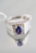 STERLING AND TANZANITE MEN'S RING - SIZE 12