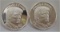 (2) DONALD TRUMP ONE TROY OZ .999 FINE SILVER COINS