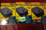 (3) LARGE LOCK BOXES, KEY LOCK - NEW IN BOX