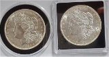 (2) 1921 MORGAN SILVER DOLLARS, 1 D MINT, UNCIRCULATED