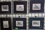 (6) WOODY WILSON CRUMBO, POTAWATOMI  (1912-1989)  LIMITED ED ETCHINGS