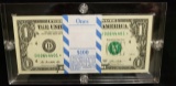 100 UNCIRCULATED $1 STAR NOTES, ENCAPSULATED