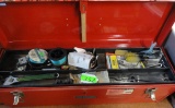 LARGE CARPENTER'S TOOL BOX WITH TOOLS