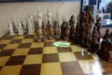 CHESS SET WITH VICTORIAN STYLE PIECES