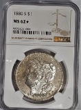 NGC GRADED MS62 1880-S MORGAN SILVER DOLLAR