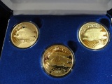 NATIONAL COLLECTOR'S MINT FIRST AND LAST YEAR OF ISSUE DOUBLE EAGLE PROOF SET, 3 COIN SET