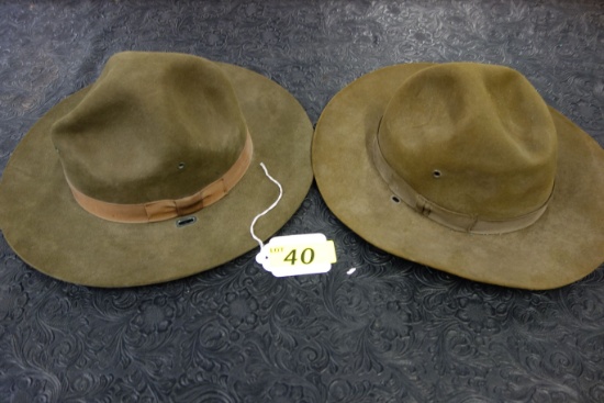 (2) U.S. MILITARY CAMPAIGN HATS