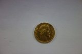 1859 FRANCE GOLD 20 FRANCS NAPOLEON III EMPIRE, .900 GOLD