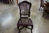 MAHOGANY SIDE CHAIR WITH CANE SEAT AND BACK