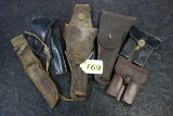 LOT OF LEATHER HOLSTERS AND MAGAZINE HOLDERS