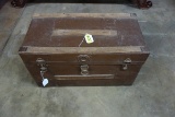 ANTIQUE TRUNK WITH TRAY