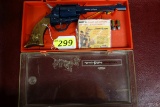 VINTAGE TOPPER TOYS JOHNNY EAGLE RED RIVER TOY GUN WITH BULLETS & CAPS & BOX