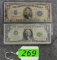 2 SILVER CERTIFICATES AND FEDERAL RESERVE NOTE 1
