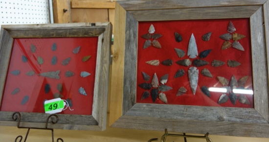 (2) FRAMES OF ARROWHEADS (NOT OLD)