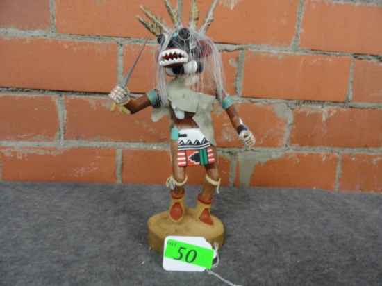 HOPI OGRE KACHINA, SIGNED EVERETT TAWAHONGVA, O HEVEYO