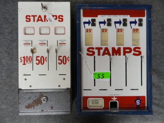 (2) VINTAGE U.S. POSTAGE STAMP MACHINES