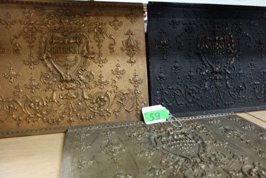(3) ANTIQUE NATIONAL CASH REGISTER PLATES