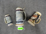 3 AVON BEER STEINS