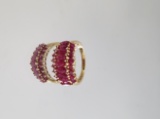 14KT YELLOW GOLD AND RUBY RING: