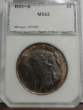 PCI GRADED MS63 1923-D PEACE SILVER DOLLAR