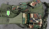 CAMO VEST WITH HOLSTER, (3) 30 RD AR MAGS