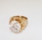 14 KT YELLOW GOLD AND CZ GENT'S RING