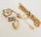 6 PIECES GOLD SCRAP JEWELRY: