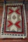 VINTAGE NAVAJO WEAVING- WITH RED, BROWN AND TAN