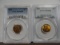 (2) PCGS GRADED MS66 RD LINCOLN CENTS, 1936 & 1937