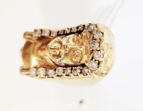 14KT YELLOW GOLD CUSTOM MADE RING IN THE  FORM OF JESUS