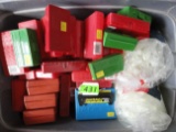 LARGE LOT OF AMMO CASES & 4 BAGS OF 20 GAUGE WADS