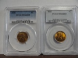 (2) PCGS GRADED MS66 RD LINCOLN CENTS, 1936 & 1937