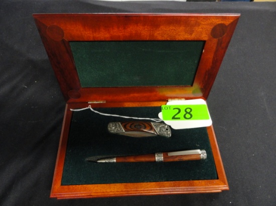 KING RANCH PEN & SINGLE BLADE FOLDING KNIFE IN PRESENTATION BOX